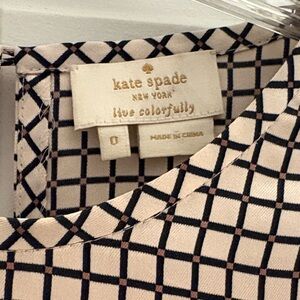 Kate Spade Black and Cream Grid Blouse